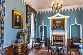 The Small Blue Room im Schloss, St. Michael`s Mount, Marazion, Cornwall, England