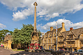 Market Hall and Market Column in Chipping Campden, Cotswolds, Gloucestershire, England