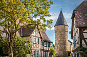 Witch Tower and historic old town of Bad Homburg vor der Höhe, Taunus, Hesse, Germany
