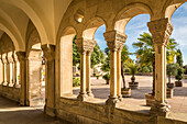 Romanesque hall in the inner courtyard of Bad Homburg Castle, Taunus, Hesse, Germany