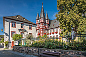 Brömserhof in der Altstadt von Rüdesheim, Rheingau, Hessen, Deutschland