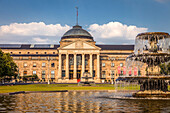 Kurhaus and Fountain on the Bowling Green, Wiesbaden, Hesse, Germany