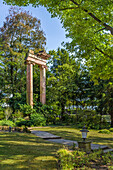 Old Kurhaus columns at the Nice Square in the Kurpark, Wiesbaden, Hesse, Germany