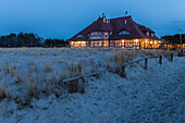 Kurhaus of Zingst in the evening, Mecklenburg-West Pomerania, North Germany, Germany