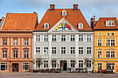 Hanseatic houses at the market in Stralsund on Ruegen, Mecklenburg-West Pomerania, North Germany, Germany
