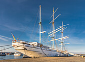 Museum ship Gorch Fock in the port of Stralsund, Mecklenburg-West Pomerania, Northern Germany, Germany