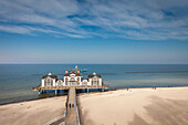 Sellin pier on Ruegen, Mecklenburg-Western Pomerania, Baltic Sea, North Germany, Germany