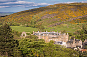 View from Carlton Hill of Holyrood Palace, Edinburgh, City of Edinburgh, Scotland, UK