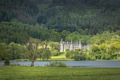 An Tigh Mor Castle on Loch Achray, Stirling, Scotland, UK