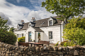 The Three Chimneys (bekanntes traditionelles Restaurant) bei Colbost, Glendale, Isle of Skye, Highlands, Schottland, Großbritannien