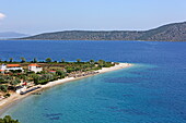 Strand von Agios Dimitrios, auf der Insel Alonissos, Nördliche Sporaden, Griechenland