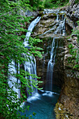 Wasserfall des Rio Arazas, Ordesatal, Nationalpark Ordesa y Monte Perdido, Ordesa, Huesca, Aragon, UNESCO Welterbe Monte Perdido, Pyrenäen, Spanien