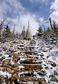 Via the Himmelsleiter to the summit of the Lusen, National Park, Bavarian Forest, Bavaria, Germany