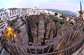 View from the New Bridge, Ronda, White Villages Road, Andalucia, Spain