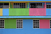 Colorful painting of a Fish Fry restaurant on Fish Fry Street at Arawak Cay, Nassau, New Providence Island, The Bahamas