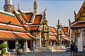 Wat Phra Kaeo, der buddhistische Tempel des Königs, Großer Palast Bangkok, Thailand, Asien 