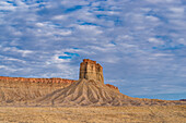 Eroded sandstone Mesa in the New Mexico desert.