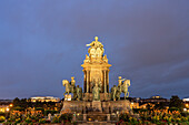 The Maria Theresa Monument on Maria-Theresien-Platz at dusk, Vienna, Austria, Europe