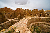 Ruins in the Chaco Culture National Historical Park, northern New Mexico.