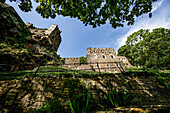 Aufgang zur Burg Rheinstein, Trechtingshausen, Oberes Mittelrheintal, Rheinland-Pfalz, Deutschland