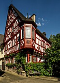 Fachwerkhaus von 1576 in der Altstadt von Oberwesel, Oberes Mittelrheintal, Rheinland-Pfalz, Deutschland