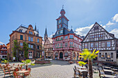 Marketplace in Heppenheim, Odenwald, GEO-Naturpark Bergstrasse-Odenwald, Hesse, Germany