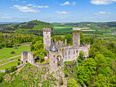 Ruine der Kasselburg bei Pelm nahe Gerolstein, Eifel, Rheinland-Pfalz, Deutschland