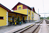 Bahnhof von Kaplice, Südböhmen, Tschechien