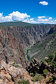 Steep walls and black rock characterizes Black Canyon of the Gunnison National Park