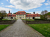 Gleisenau Castle and Park near Ebelsbach, Haßberge Nature Park, Haßberge district, Lower Franconia, Franconia, Bavaria, Germany
