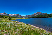 Stausee Williams Creek Reservoir,  San Juan National Forest, zwischen Pagosa Springs und Lake City, Rocky Mountains, Colorado, USA