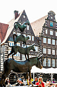 Bremen Town Musicians, bronze sculpture, artist Gerhard Marcks, Hanseatic City of Bremen, Germany