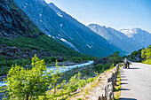 Road at the start of Trollstigen, Andalsnaes, Moere and Romsdal, Norway