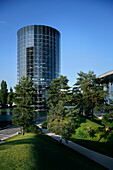 Autoturm in Autostadt in Wolfsburg, Niedersachsen, Deutschland, Europa