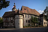 Tower tower at the Electoral Mainz Castle, Tauberbischofsheim, Main-Tauber district, Baden-Wuerttemberg, Germany, Europe