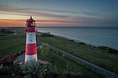 Leuchtturm Falshöft im Abendlicht, Pommerby, Schleswig-Holstein, Deutschland, Europa