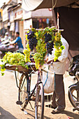 Pune, Maharashtra, India Grape vendor, Selling grapes