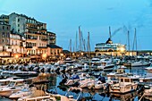 Bastia, Hafen, Blaue Stunde, Korsika, Frankreich, Europa