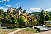 Loket Castle on the Eger River in Loket, West Bohemia, Czech Republic