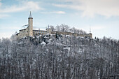 Burg Teck bei Owen, Kirchheim unter Teck, Gipfelburg, Landkreis Esslingen, Schwäbische Alb, Baden-Württemberg, Deutschland, Europa