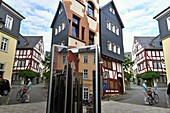 Reflections in the old town of Wetzlar, Hesse, Germany
