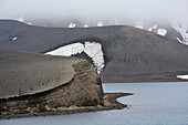 Antarctic; south Shetland Islands; Deception Island; Phone Bay; annular island; Summit area of a huge submarine volcano; Bay inside is the caldera