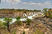 Die Mekongfälle Nam Tok Khon Phapheng, Si Phan Don, Provinz Champasak, Laos, Asien  