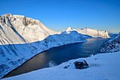 View into the Oyfjord from Daven, Daven, Senja, Troms og Finnmark, Norway