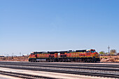 Freight train in Winslow, Arizona.