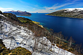 Norway, view at the Nesna rest area on the Sjonafjord