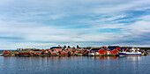Norway, Lofoten, Reine harbor with fishermen&#39;s houses
