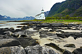 Norway, Lofoten, Gimsoy church on the island of the same name