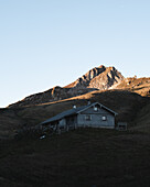 Sonnenaufgang an der Gappenfeldalpe, Tannheim, Tirol, Österreich