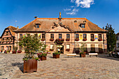 The Hôtel de Ville town hall in Bergheim, Alsace, France